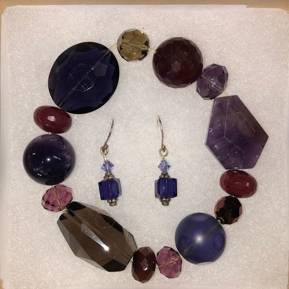 Stretch Bracelet/Earrings Set